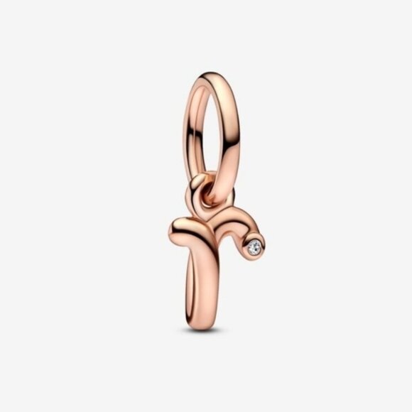 Pandora Letter R Script Alphabet Dangle Charm